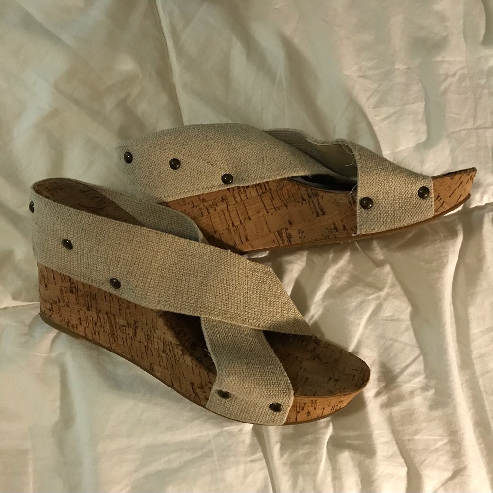Lucky Brand Miller2 Wedge Sandal Sz 9.5